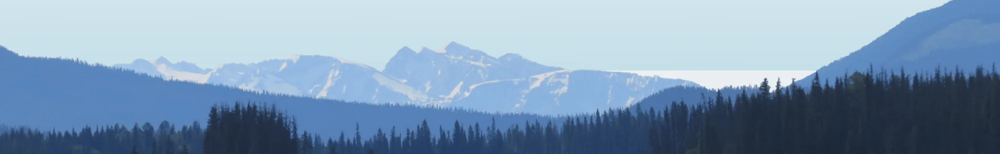Cariboo Mountains above the forest near Bowron Lake