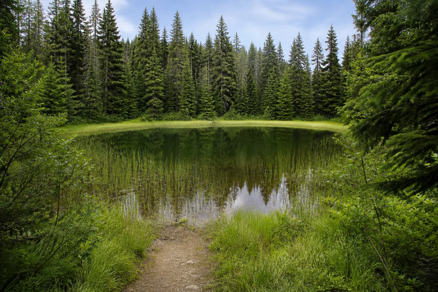 Skoi Lake, the small lake at the last portage of the circuit